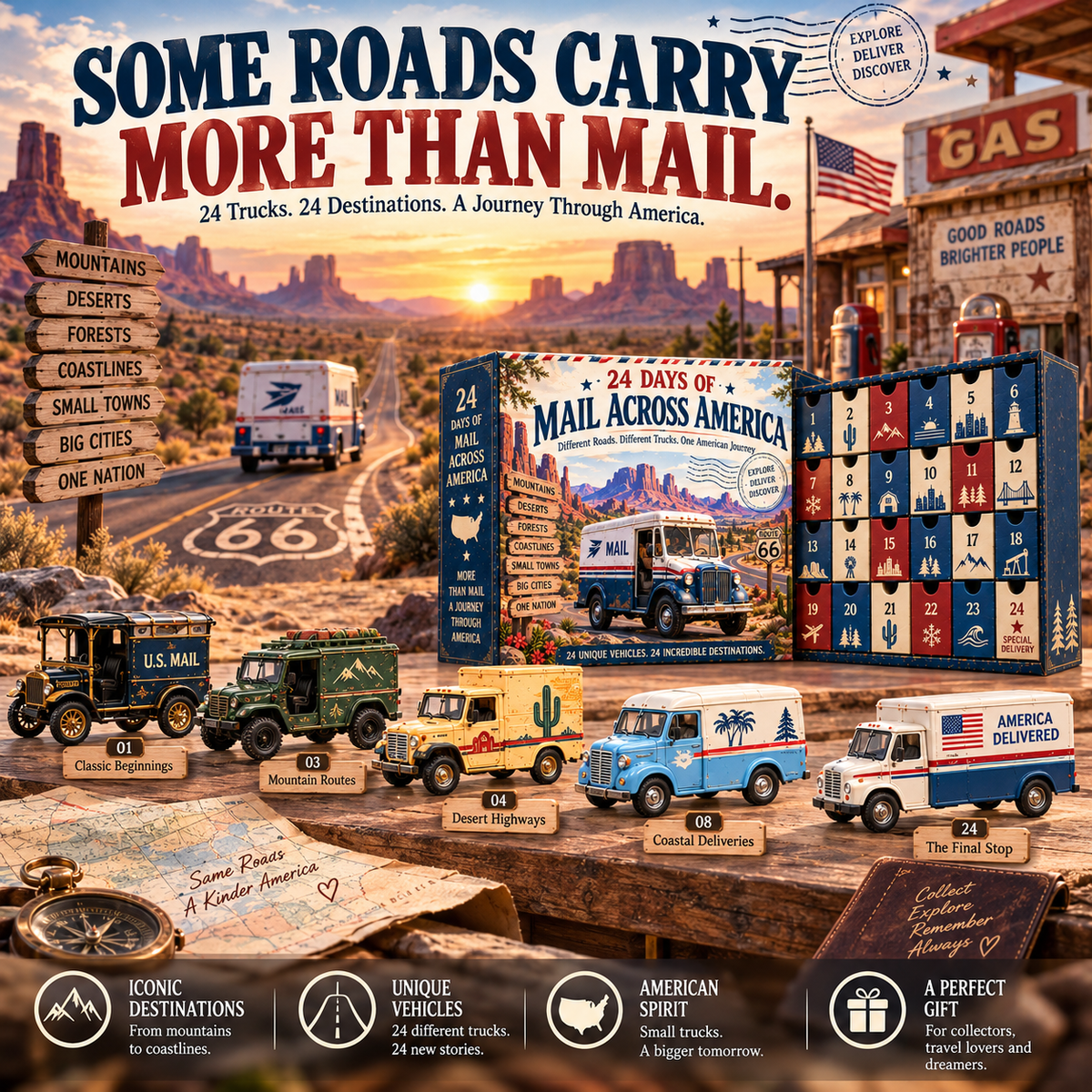 🔥🚚24 Days of Mail Across America – Vintage Postal Truck Advent Calendar 🚚🇺🇸