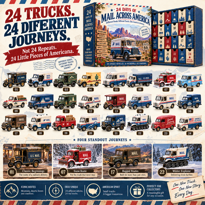 🔥🚚24 Days of Mail Across America – Vintage Postal Truck Advent Calendar 🚚🇺🇸