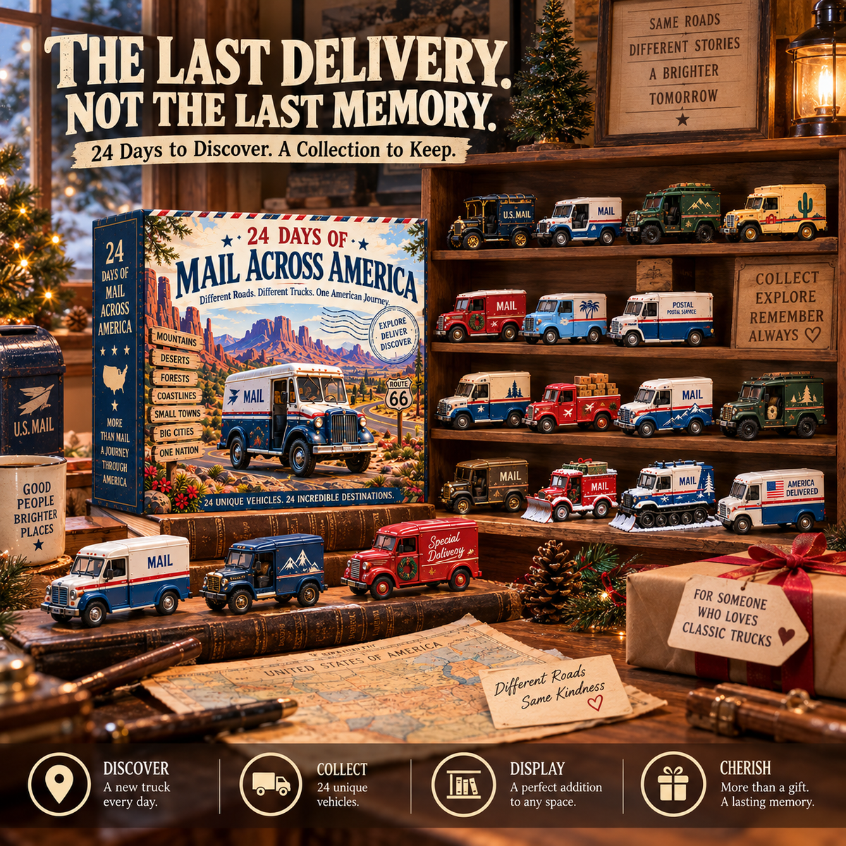 🔥🚚24 Days of Mail Across America – Vintage Postal Truck Advent Calendar 🚚🇺🇸