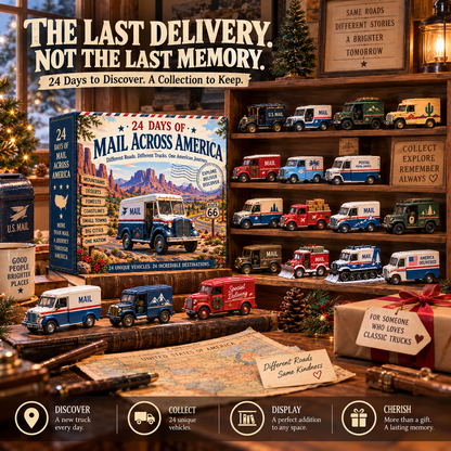 🔥🚚24 Days of Mail Across America – Vintage Postal Truck Advent Calendar 🚚🇺🇸