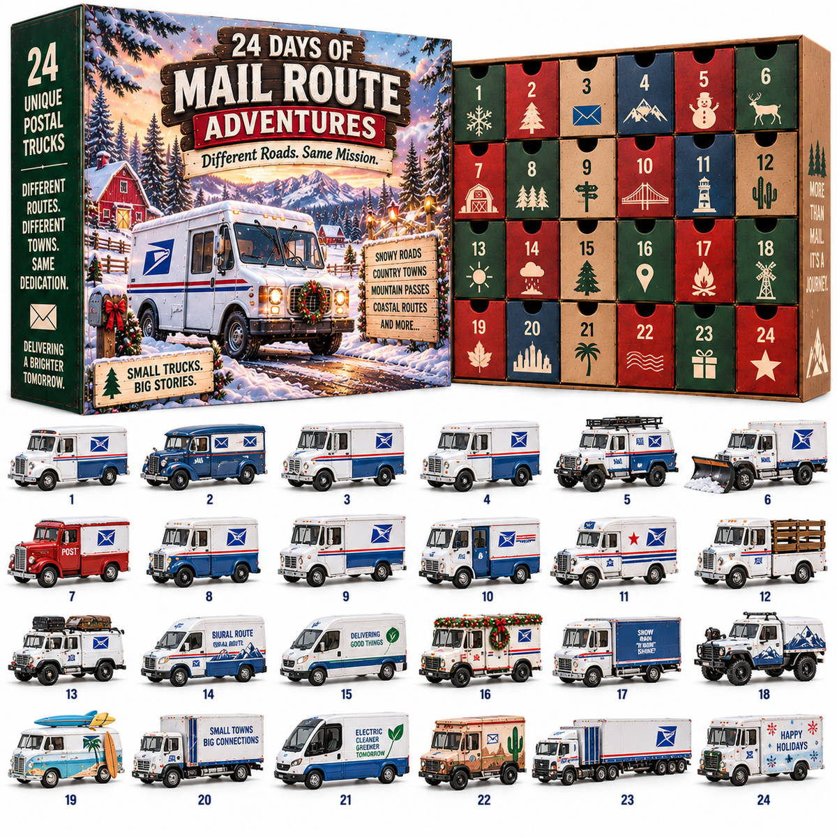 🔥🚚24 Days of Mail Across America – Vintage Postal Truck Advent Calendar 🚚🇺🇸