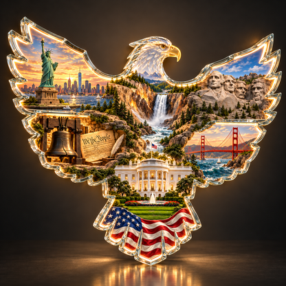 🦅🇺🇸 American Heritage™ Lighted Eagle Wall Art ✨