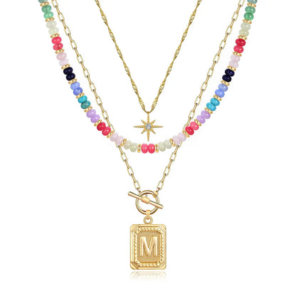 14K Gold Plated Layered Necklaces for Women