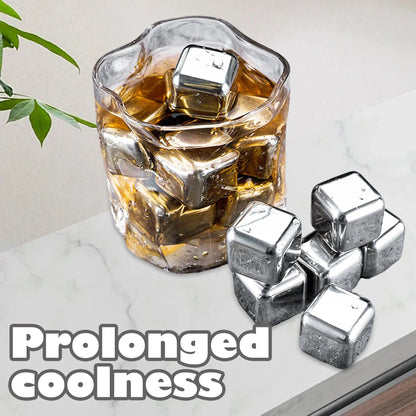 Reusable Stainless Steel Ice Cubes  for Drinks Wine Whiskey