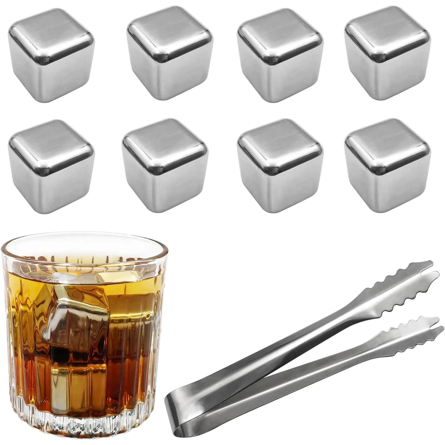 Reusable Stainless Steel Ice Cubes  for Drinks Wine Whiskey