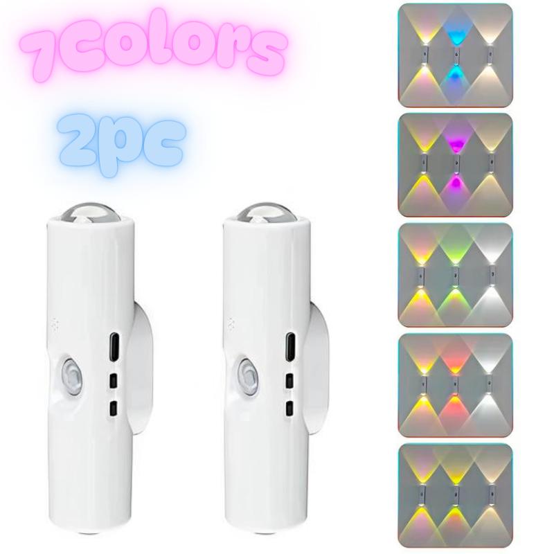 🌈 Motion Sensor Night Light – Rechargeable, Dimmable RGB Glow for Cozy Spaces