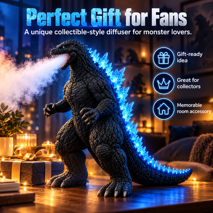 🌊👾 Kaiju Mist Diffuser & Humidifier – Cool Mist, Blue LED Glow & Remote Control 💙