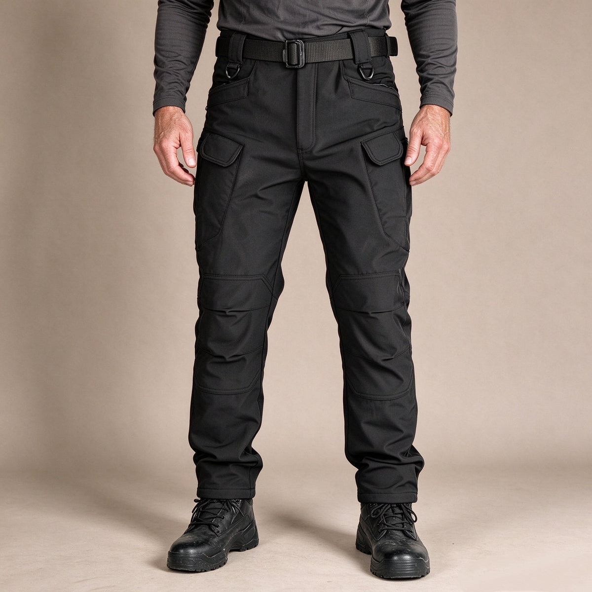 Men's Winter Fleece-Lined Tactical Cargo Pants