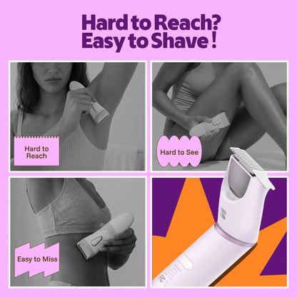 2-in-1 Women's Electric Shaver with Light & Mirror