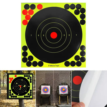 8x8 Inch Self-Adhesive Target Stickers  – Quick Peel & Stick Shooting Paper
