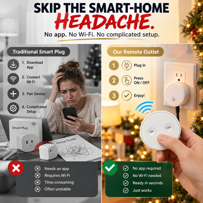 🎄 Wireless Christmas Tree Light Switch – One-Touch Remote Control ✨