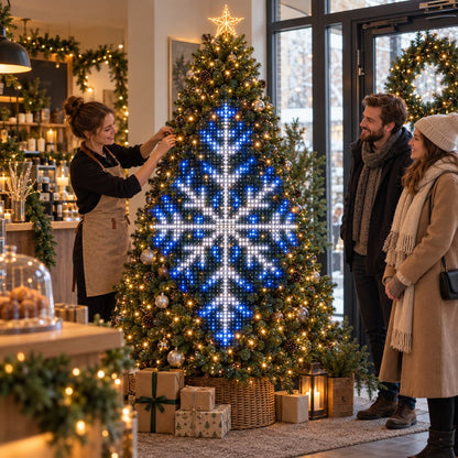 🎅Smart Pixel Christmas Tree Lights | App Customizable Animated LED String Lights
