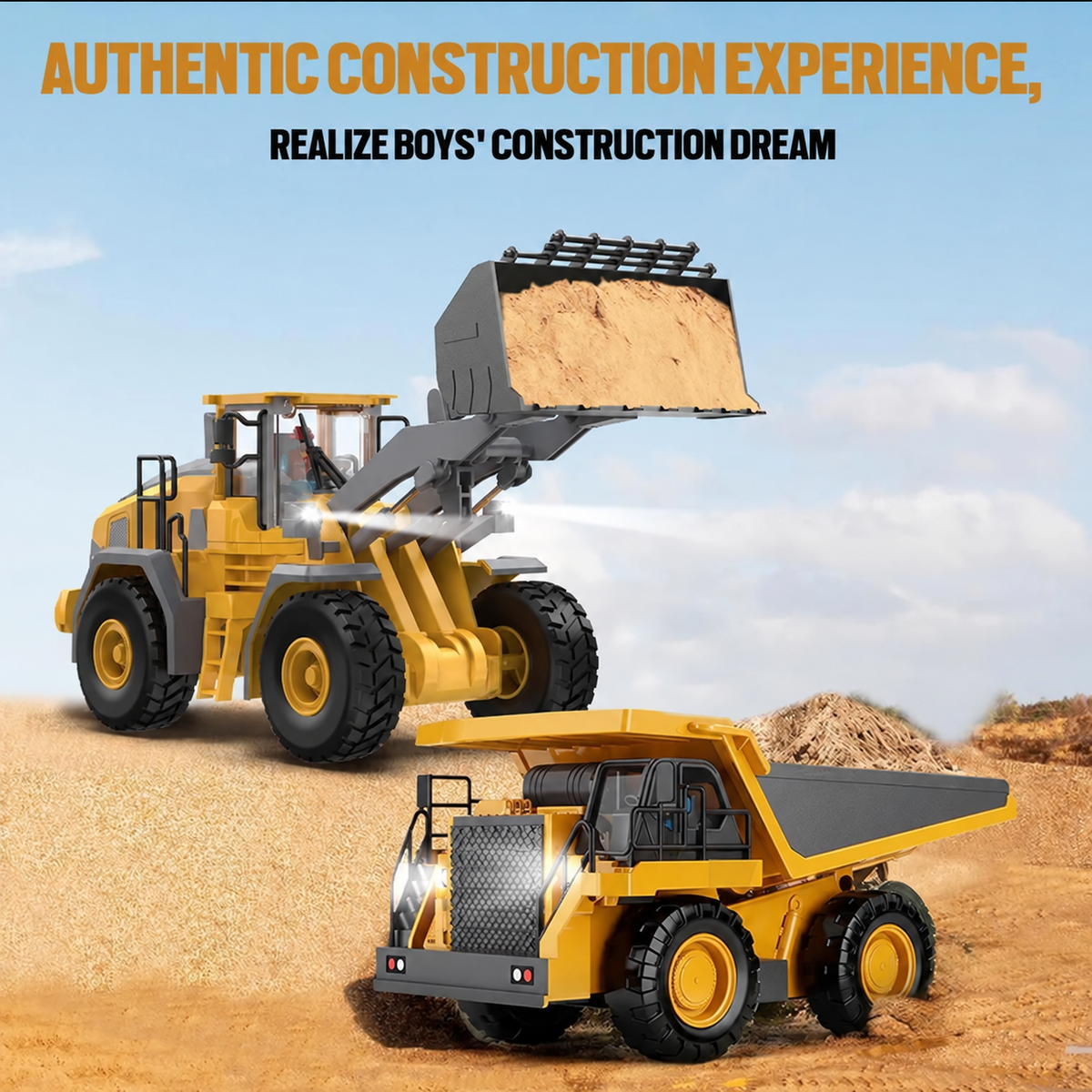 🚜 4-Vehicle RC Construction Set ✨ Big Fun for Little Builders! (Free Shipping ✈️)