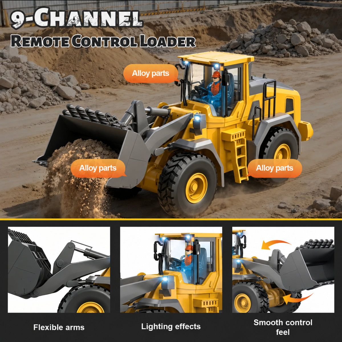 🚜 4-Vehicle RC Construction Set ✨ Big Fun for Little Builders! (Free Shipping ✈️)