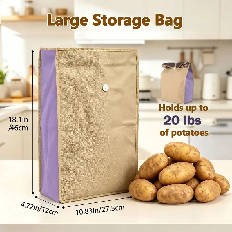 🥔 🔥 49% OFF | Reusable Self-Sealing Veggie Storage Bag – Potato & Onion Organizer