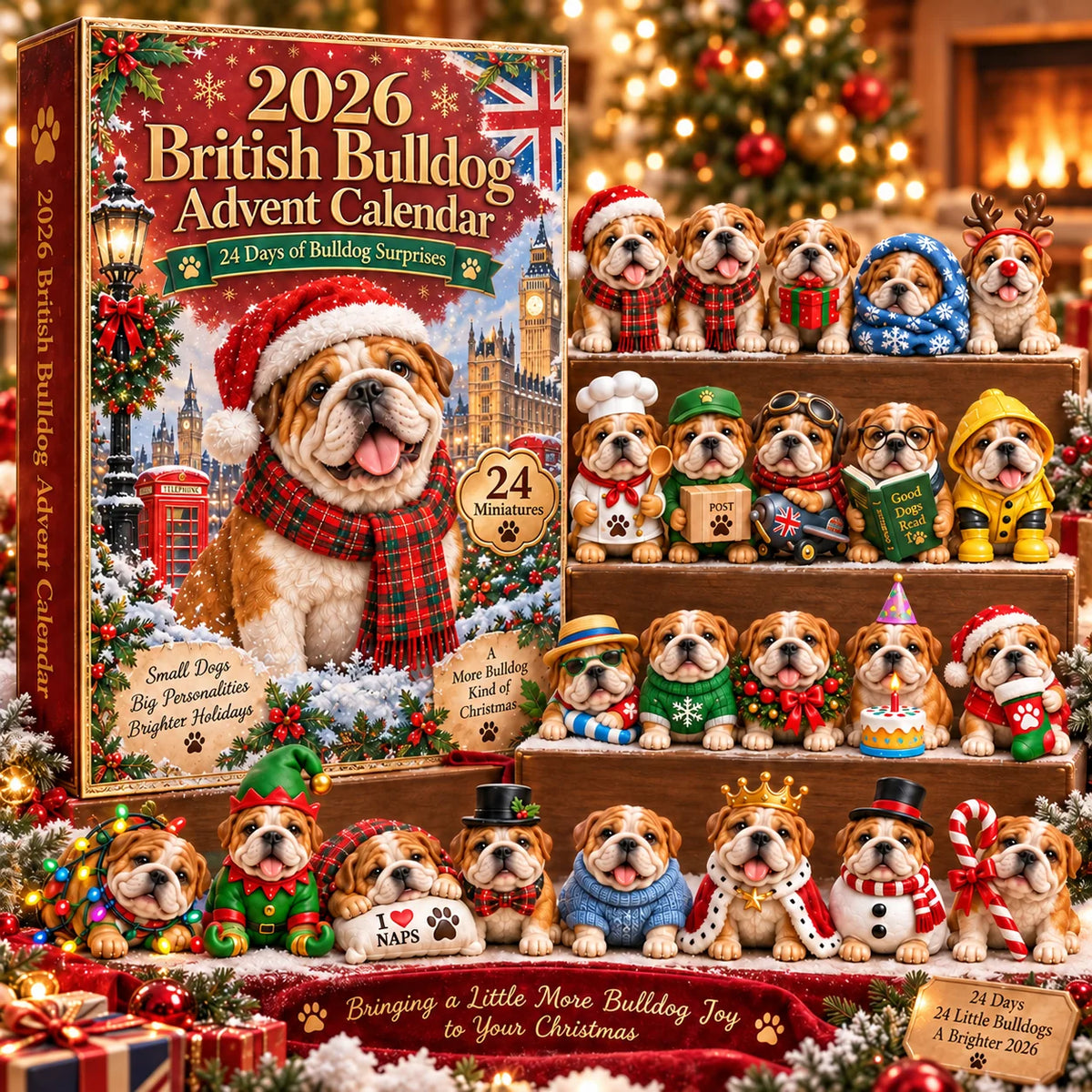 2026 Bulldog Trouble Advent Calendar 🐶🎄 – 24 Days of Bulldog Mischief