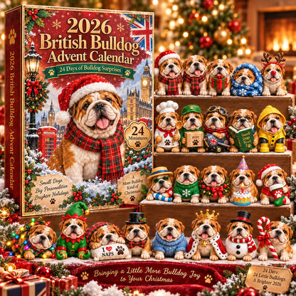 2026 Bulldog Trouble Advent Calendar 🐶🎄 – 24 Days of Bulldog Mischief