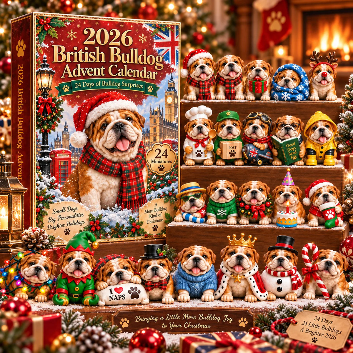 2026 Bulldog Trouble Advent Calendar 🐶🎄 – 24 Days of Bulldog Mischief