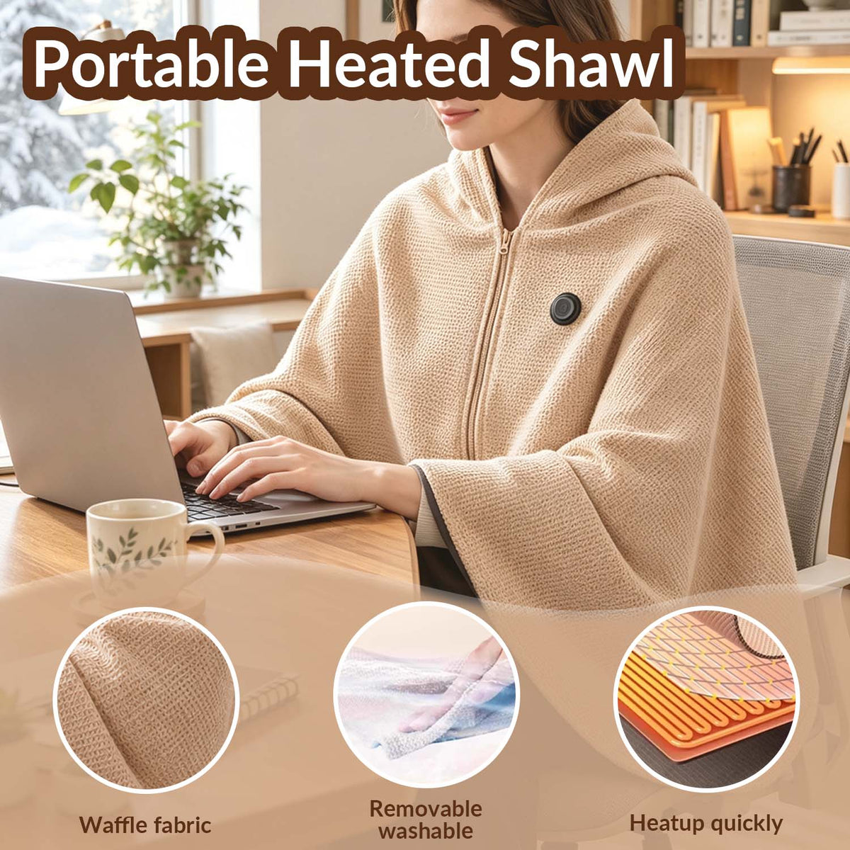 ❄️ LAST CHANCE 50% OFF Heated Wearable Blanket – Stay Warm at Your Desk Without Bulky Layers