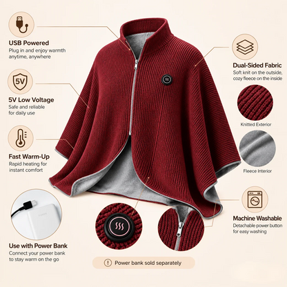 ❄️ LAST CHANCE 50% OFF Heated Wearable Blanket – Stay Warm at Your Desk Without Bulky Layers