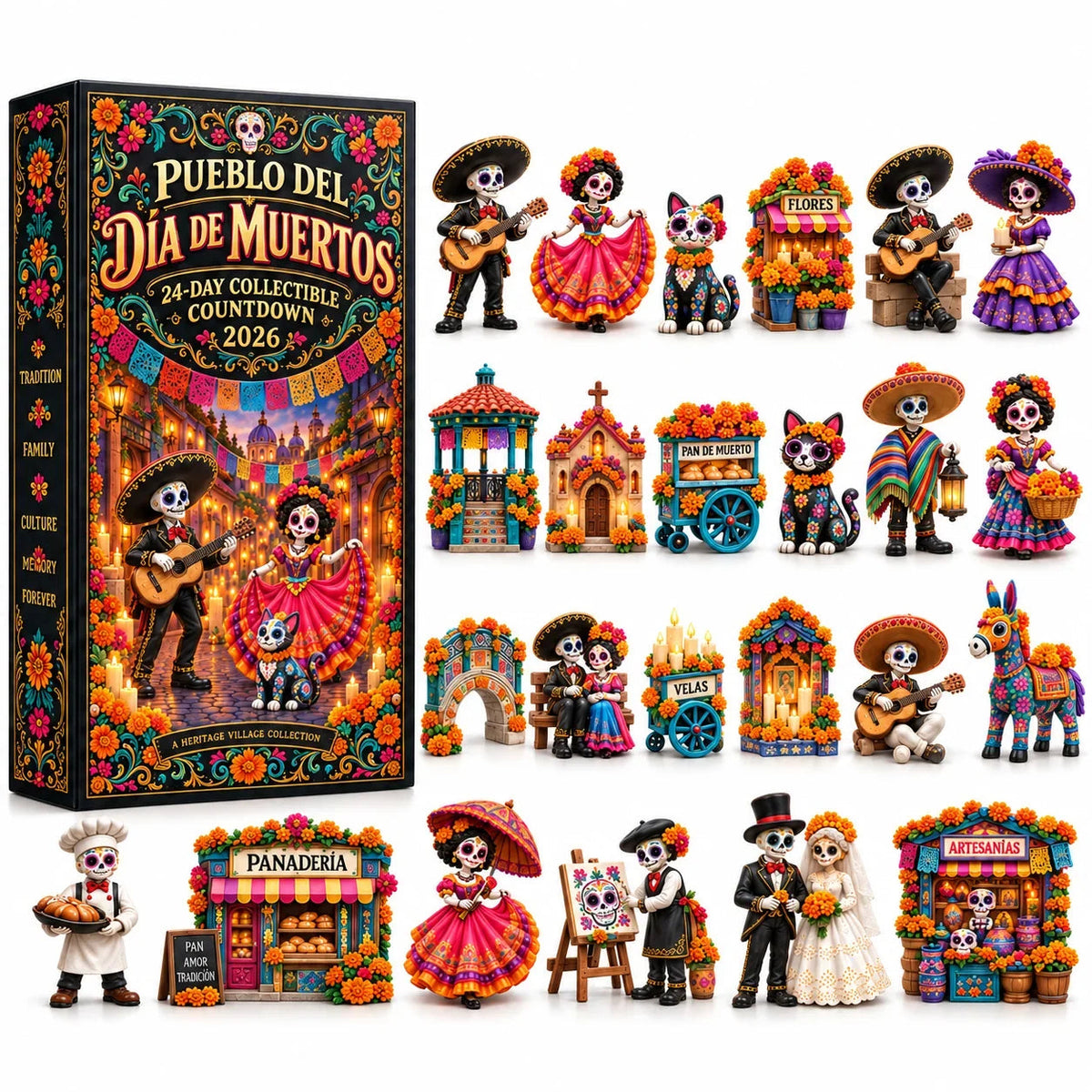 🔥DAY OF THE DEAD KICKOFF 49% OFF - 💀Day of the Dead Village Advent Calendar 2026🎁
