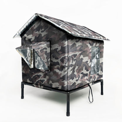 🐱 LIMITED-TIME 50% OFF! ✨ All-Weather Elevated Outdoor Cat House – Waterproof, Thermal Lining, Foldable
