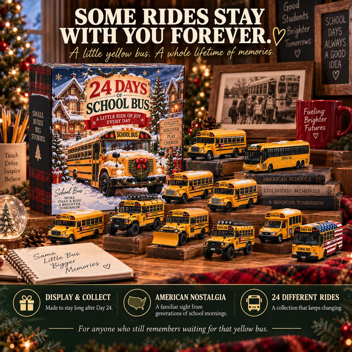 🚌🎄24 Rides To Christmas – American School Bus Collector’s Edition