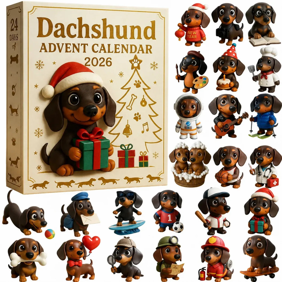 🔥😍🎄🐾 2026 Dachshund Advent Calendar 🐶✨