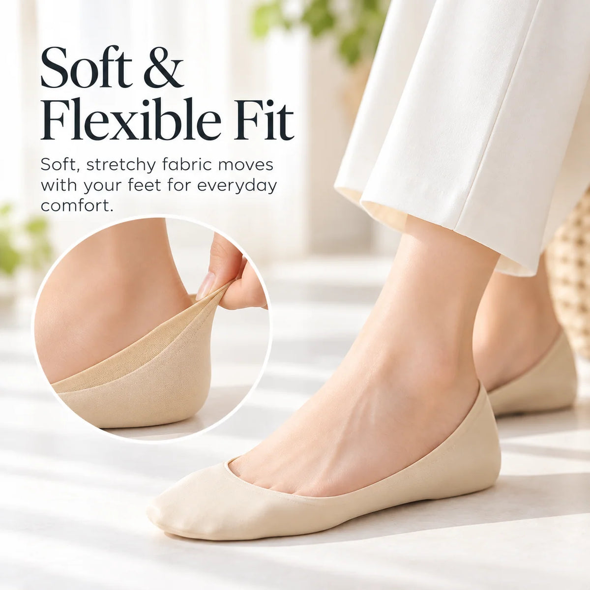🧦 Cushioned No-Show Socks – Soft Padded Foot Liners