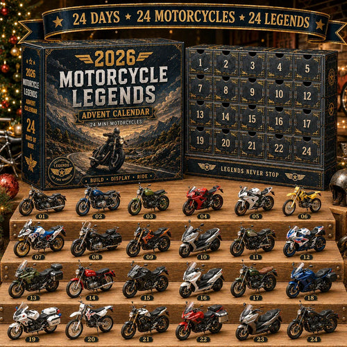 🎄LAST DAY 49% OFF -🏍️2026 Motorcycle Legends 3D Advent Calendar – 24 Days, 24 Mini Motorcycles, 24 Legendary Rides