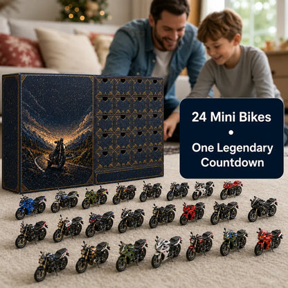 🎄LAST DAY 49% OFF -🏍️2026 Motorcycle Legends 3D Advent Calendar – 24 Days, 24 Mini Motorcycles, 24 Legendary Rides