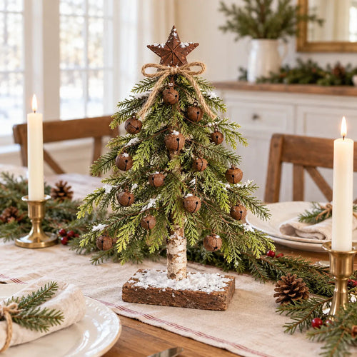 Snow-Kissed Bell & Star Christmas Tree