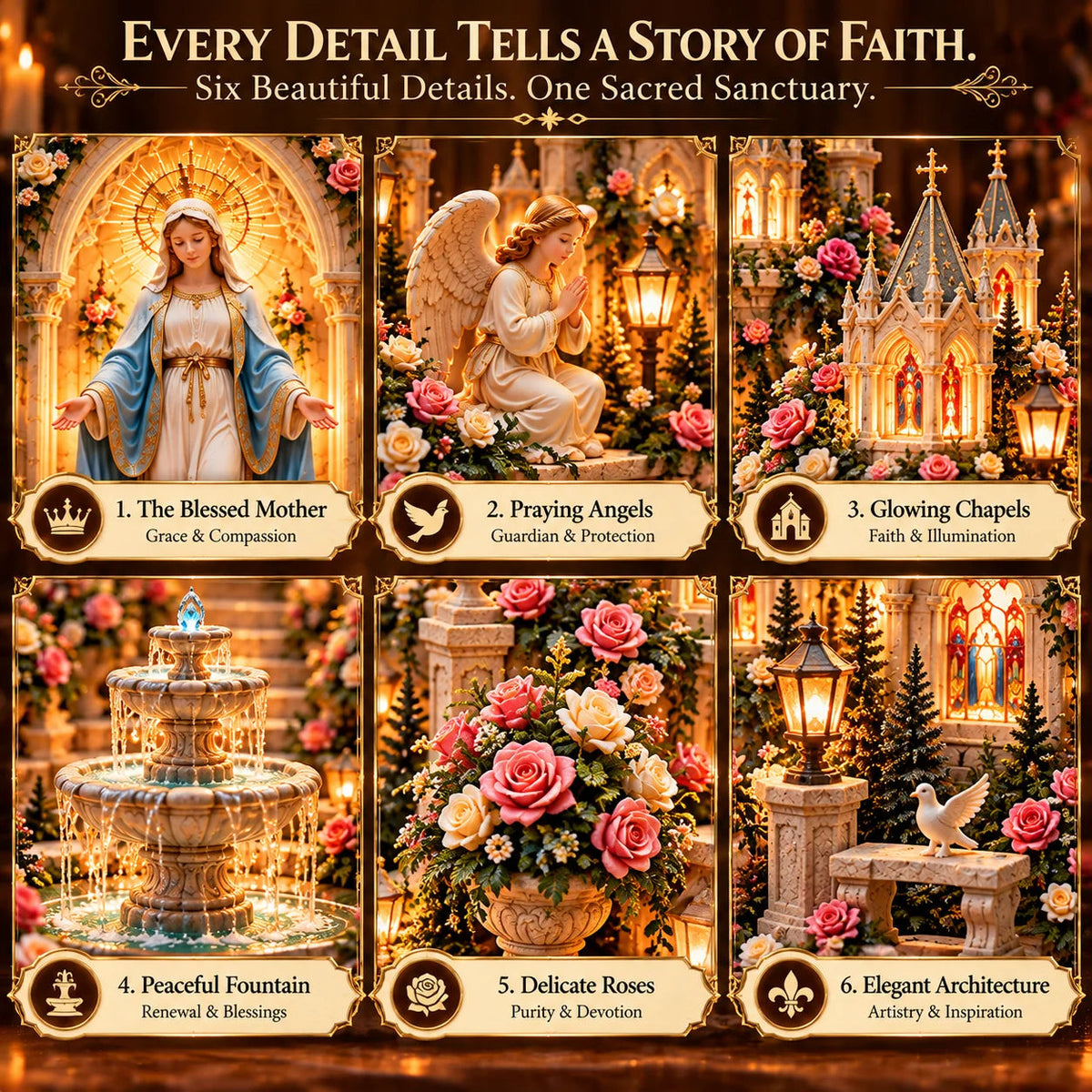 🪽 A Mother's Love, A Light of Grace ✨ Virgin Mary LED Sanctuary – Faith, Hope & Everlasting Love