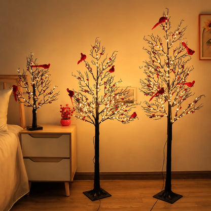 ✨ 2026 Vintage Glowing Cardinal Tree