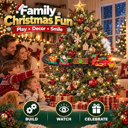 🎁 LAST DAY 50% OFF 🚂 2-in-1 Christmas Tree Train Set 🎄