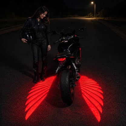 🔥 LAST DAY 50% OFF 🏍️ IP67 Waterproof & Dustproof Angel Wing Motorcycle LED Projector Lights (1 Pair)