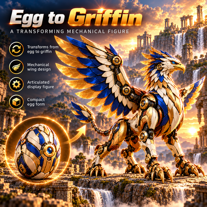 🦅 2-in-1 Transforming Mechanical Griffin Egg – Winged Fantasy Figure