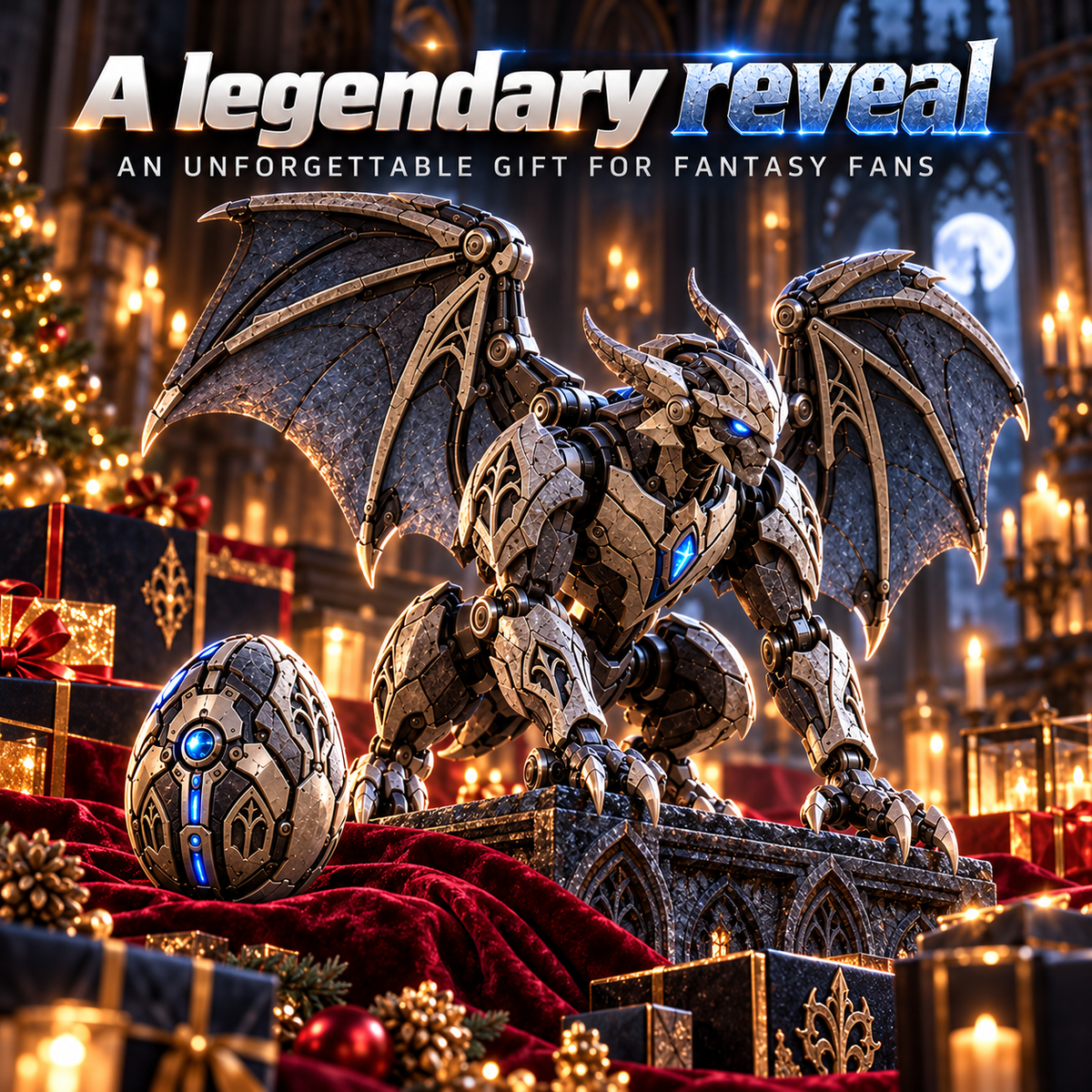 2 forms · 1 gothic guardian From Mechanical Egg to Gothic Gargoyle Start with a compact stone-metal egg