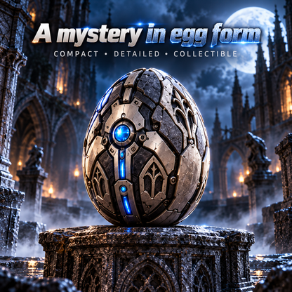 2 forms · 1 gothic guardian From Mechanical Egg to Gothic Gargoyle Start with a compact stone-metal egg