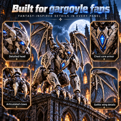 2 forms · 1 gothic guardian From Mechanical Egg to Gothic Gargoyle Start with a compact stone-metal egg