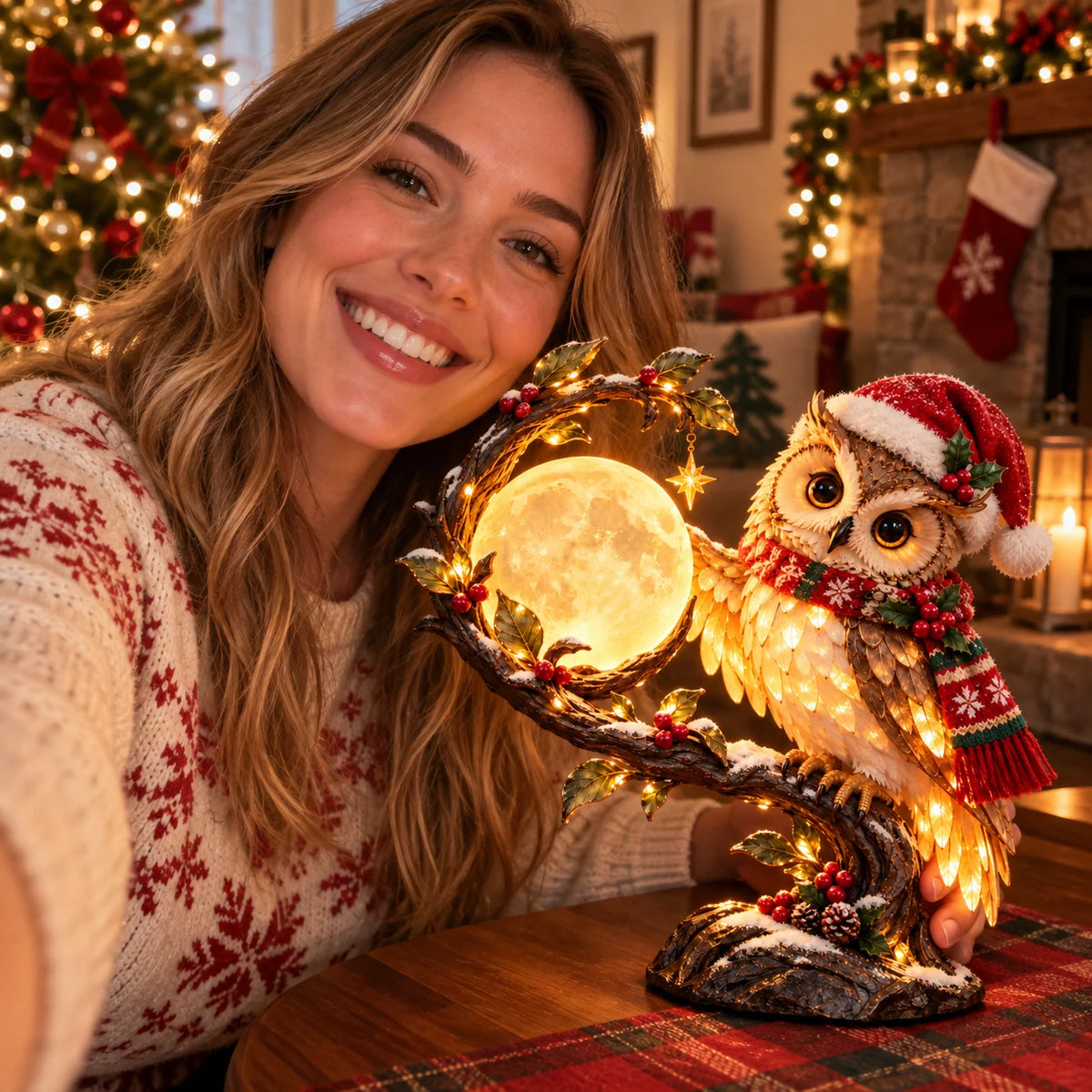 🎄 Christmas Limited-Time Sale | Moonkeeper Owl™ – Lighted Christmas Owl