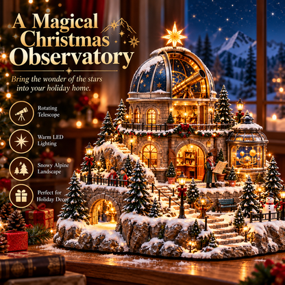 🔭observatory Christmas Star Dome – Festive Winter Holiday Display