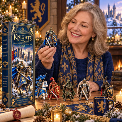 Knights of the Realm 2026 – 24-Day Medieval Legends Countdown Calendar with 24 Unique Knight Miniatures, Fantasy Collectible Gift for Medieval & Knight Lovers