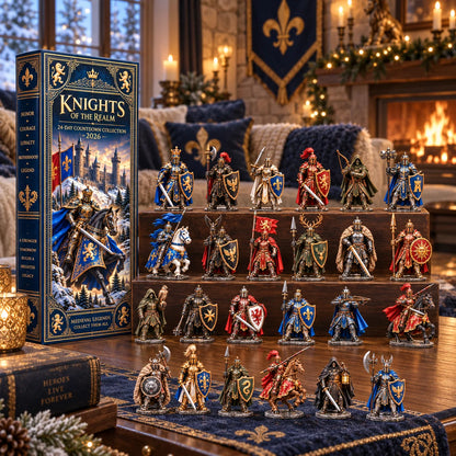 Knights of the Realm 2026 – 24-Day Medieval Legends Countdown Calendar with 24 Unique Knight Miniatures, Fantasy Collectible Gift for Medieval & Knight Lovers