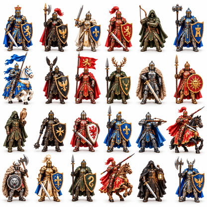 Knights of the Realm 2026 – 24-Day Medieval Legends Countdown Calendar with 24 Unique Knight Miniatures, Fantasy Collectible Gift for Medieval & Knight Lovers