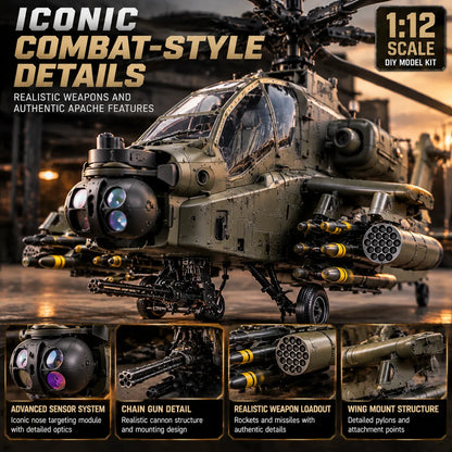 🔥LAST DAY 49% OFF🚁Attack Helicopter Model Kit – Build Your Own Military Aviation Legend