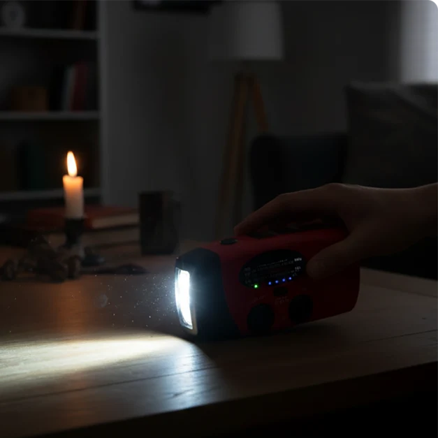 Multifunctional Portable Solar Emergency Radio – Power Bank, Hand Crank & Weather Alert for Outdoor & Crisis Preparedness