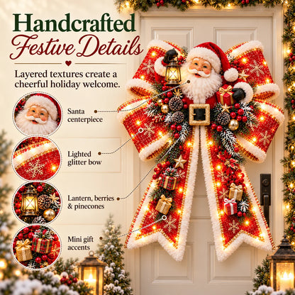 🎀🎄 Christmas Magic Bow Door Hangers – Oversized Light-Up Holiday Bows in 6 Festive Styles