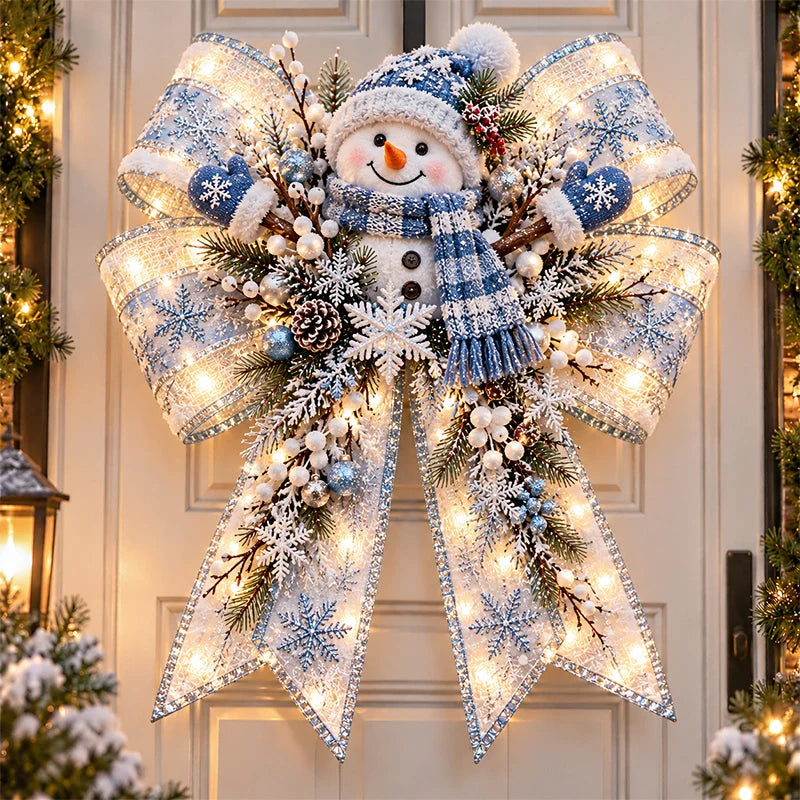 🎀🎄 Christmas Magic Bow Door Hangers – Oversized Light-Up Holiday Bows in 6 Festive Styles