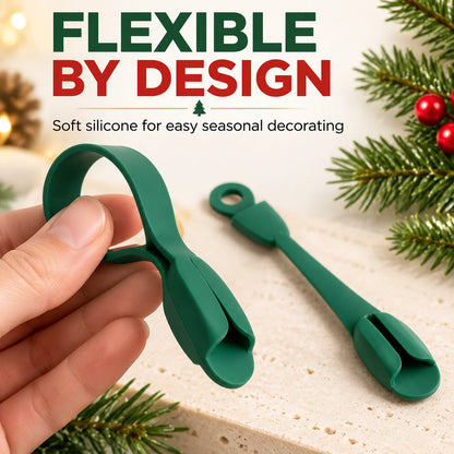 🎅🎄12/24 Pack Reusable Silicone Adhesive Christmas Garland Hooks 7.87"